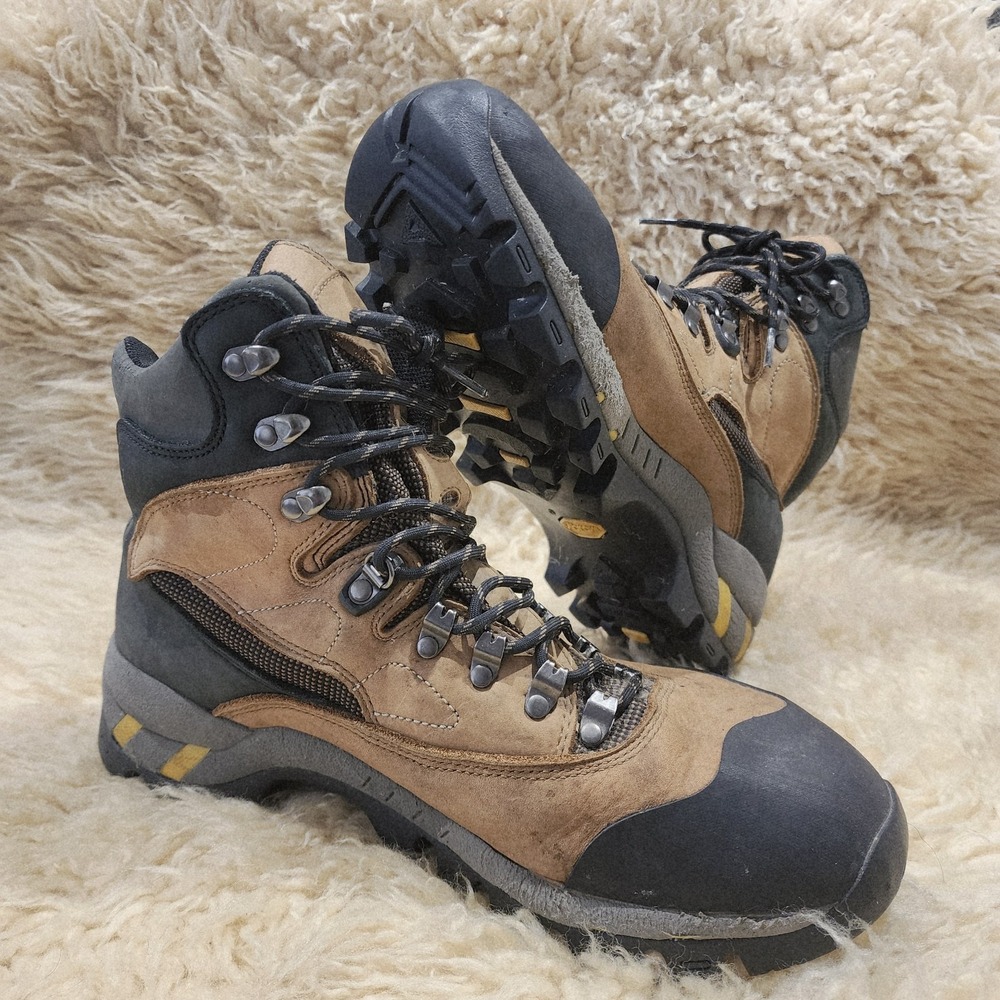 Vasque Gore-Tex Vibram Hiking Boots Men's 12 Wide Brown Leather Trail Backpackin - Picture 4 of 11